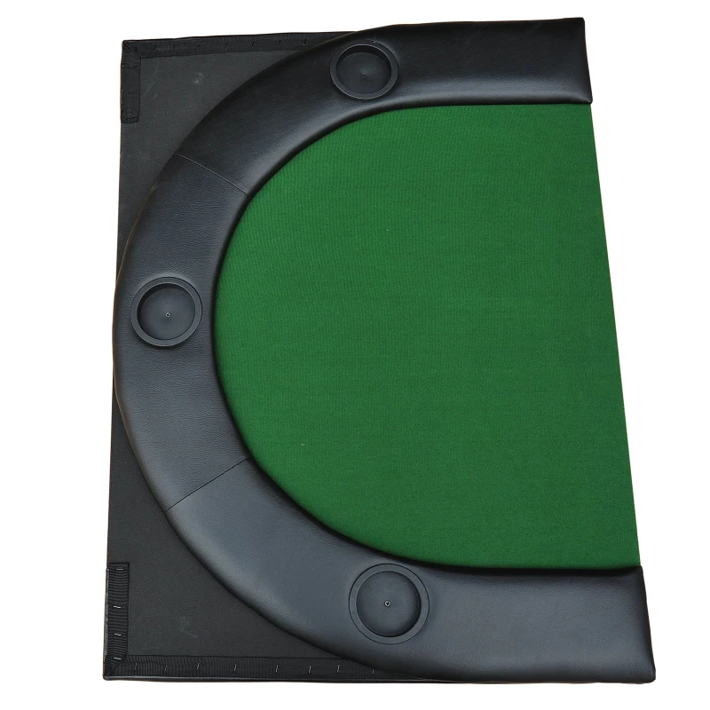 HOMCOM® Pokerauflage Tischauflage mit Tasche Grün 200x90cm