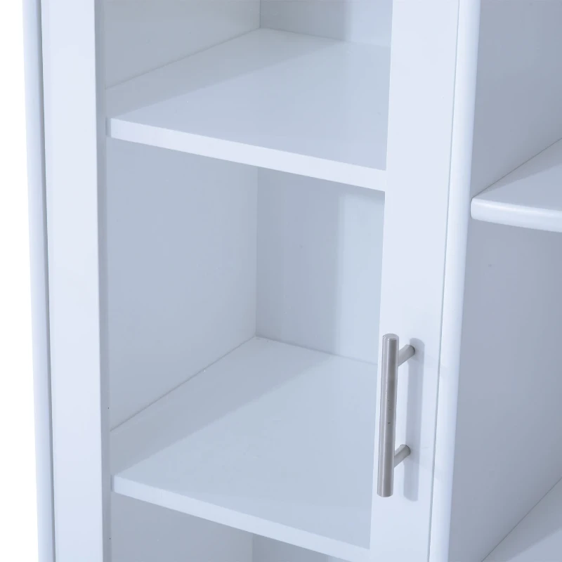 HOMCOM® Standschrank Eckschrank Badschrank weiß