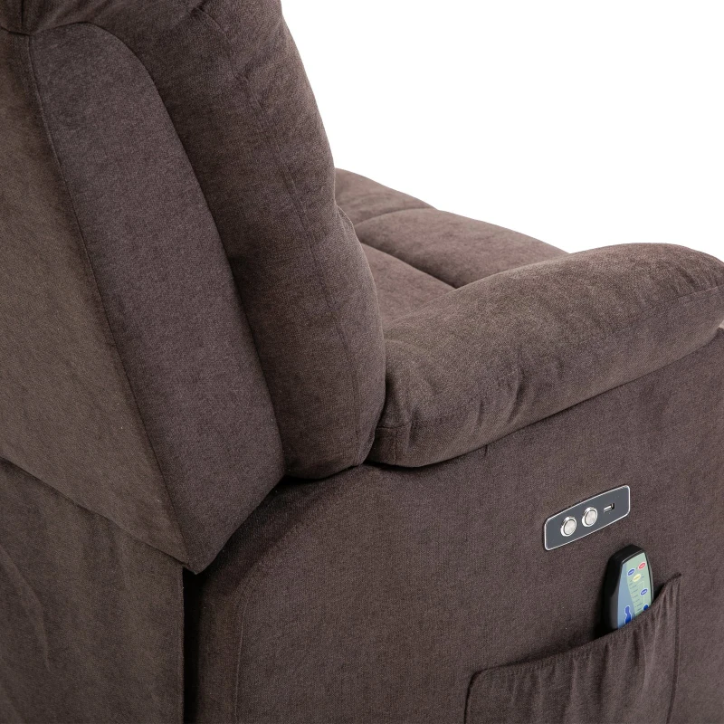 HOMCOM® Massagesessel mit Wärmefunktion | Inkl. Fernbedienung | 94 x 96 x 104 cm | Braun