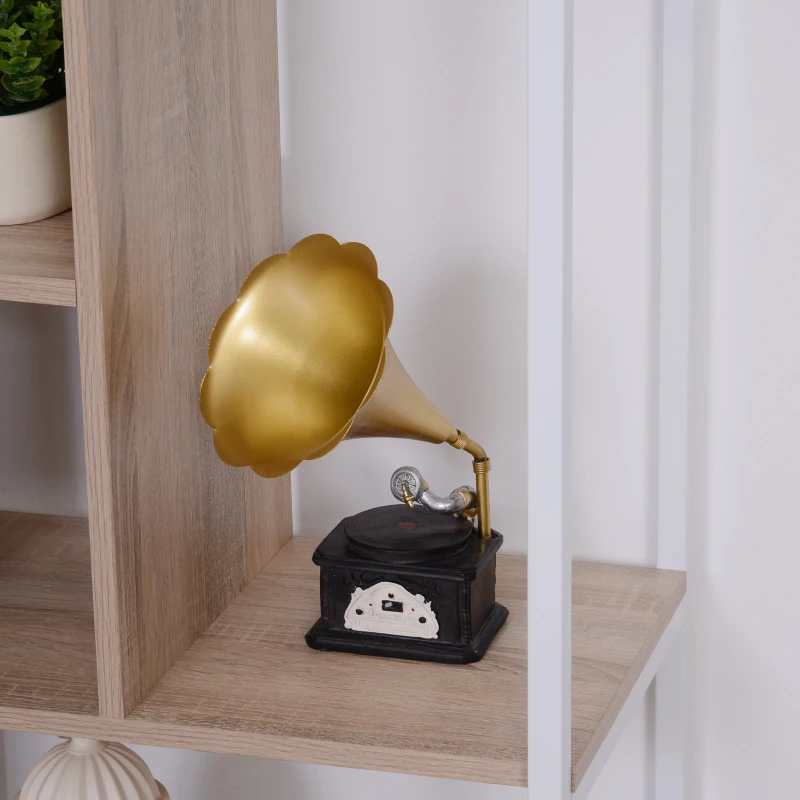 HOMCOM® Bücherregal mit 9 Würfeln | Holzregal | 80x35x160cm | Natur, Weiß