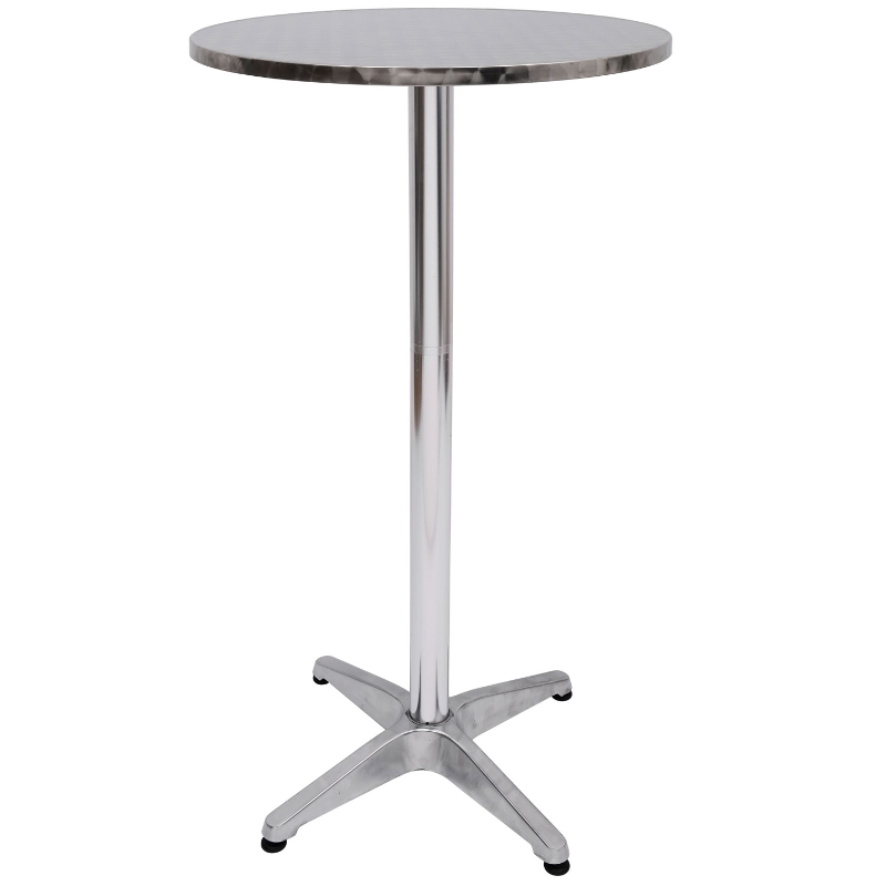 HOMCOM® Bartisch Stehtisch Bistrotisch Partytisch höhenverstellbar 70/110 cm Aluminium