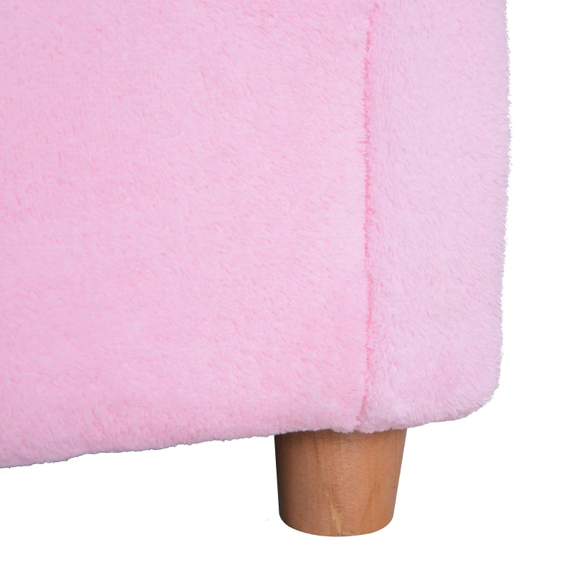 HOMCOM® Kindersofa Mini Kinder Sessel Chaiselongue Rosa