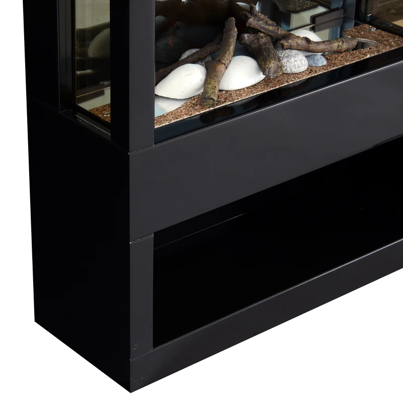 HOMCOM® Standkamin Elektrokamin Fernbedienung 1000W/2000W Schwarz