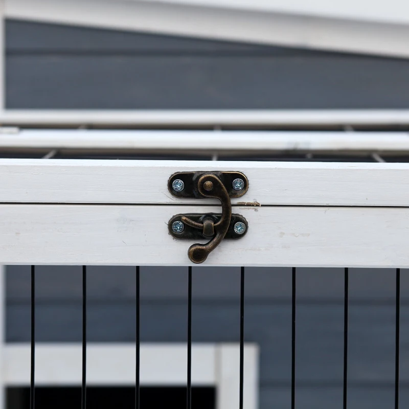 PawHut® Hasenstall mit Freilaufgehege Tannenholz