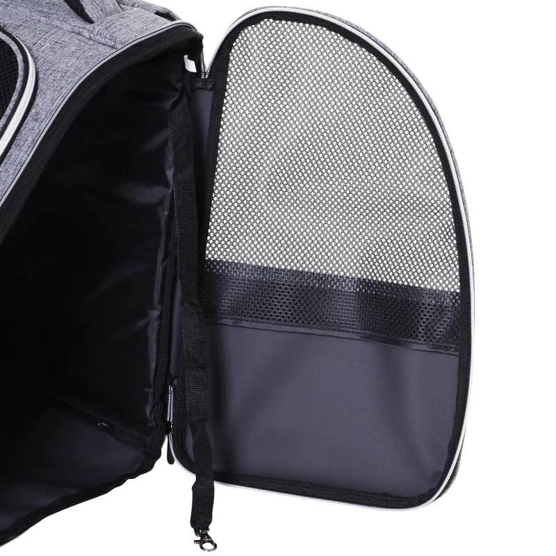 PawHut® Transporttasche Reisetasche Haustierrucksack 3 Eingang mit Festgurte Oxfordstoff 32 x 26 x 42 cm