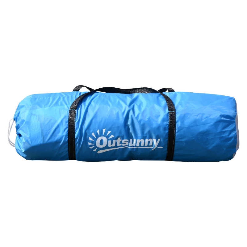 Outsunny® Campingzelt Kuppelzelt Blau L375 x B240 x H150cm