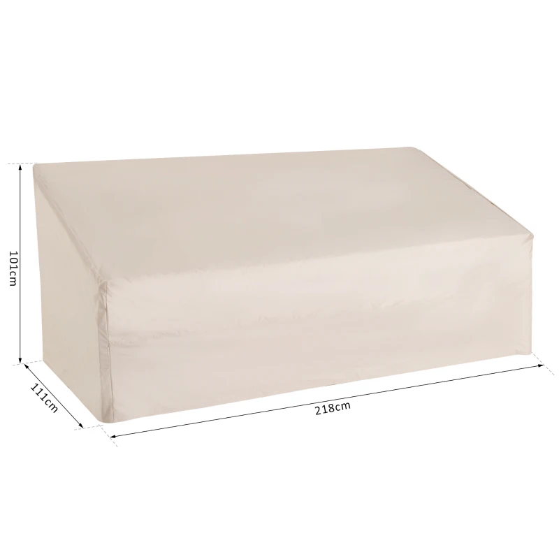 Outsunny® Abdeckung Gartenmöbel Schutzhülle 3er Sofa Beige