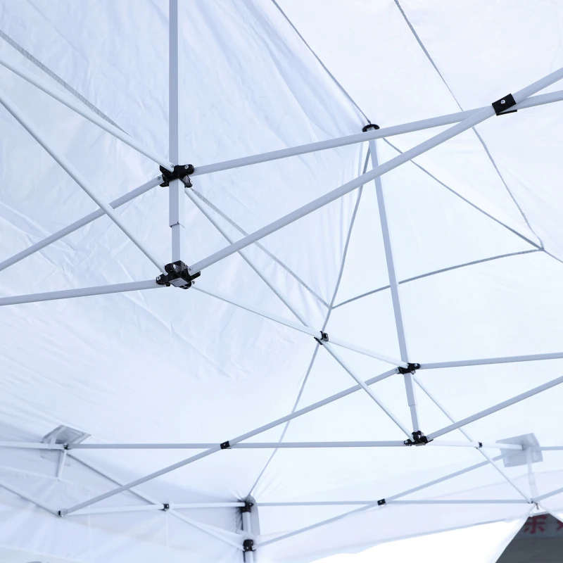 Outsunny® Faltpavillon inkl. 4 Seitenteilen weiß 3x4,5m Faltzelt Partyzelt