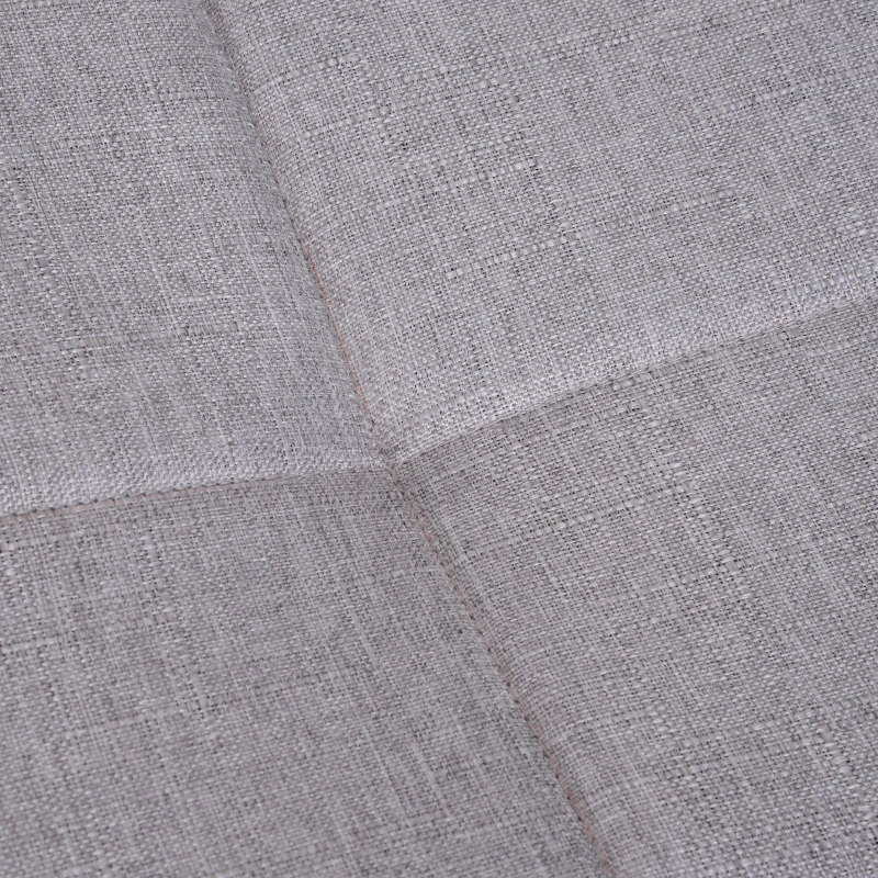 HOMCOM® Sitzkissen Polsterstuhl Bodensessel ohne Beine mit Lehne 5-stufig verstellbar Leinen Metallgestell Hellgrau 63 x T65 x 60 cm