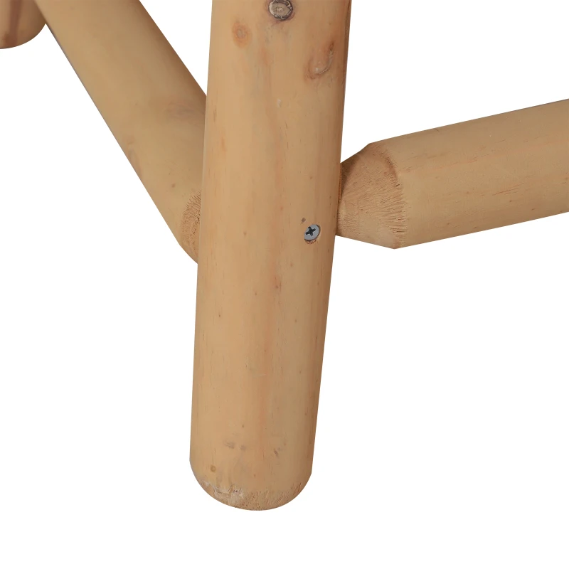 Outsunny® Holzhocker Nachttisch Blumenständer Kinderstuhl Schemel Allzweck Tannenholz Natur 60 x 50 x 45 cm