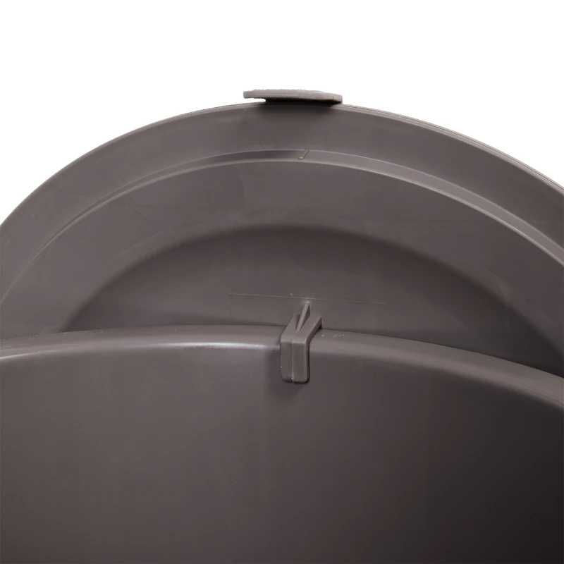 Outsunny® Beistelltisch Eiskübel Einsbehälter mit Deckel 45L 2-in-1 Getränkekühler PP Grau