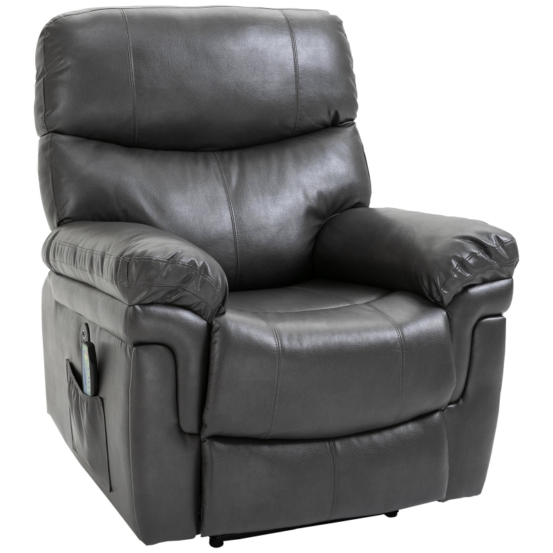HOMCOM Massagesessel mit Wrmefunktion und Vibration | Relaxsessel | Grau  | 94 x 93 x 106 cm | Aosom.de