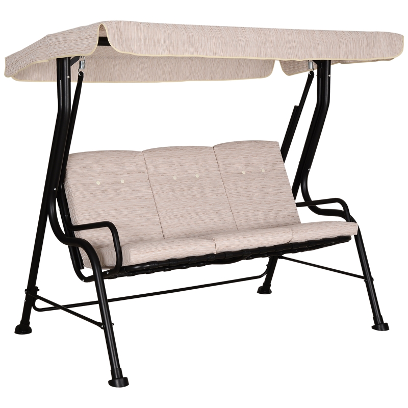 Balancelle de jardin 3 places grand confort avec coussins