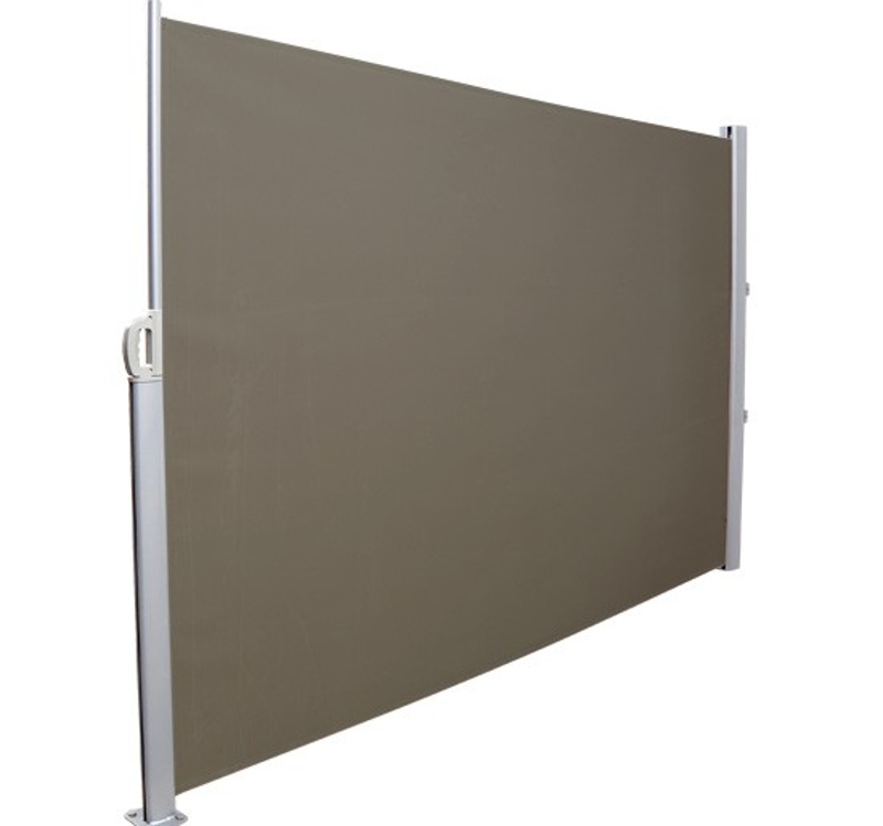 Seitenmarkise Windschutz Sonnenschutz Sichtschutz Alugestell 300x180cm kaffeebraun