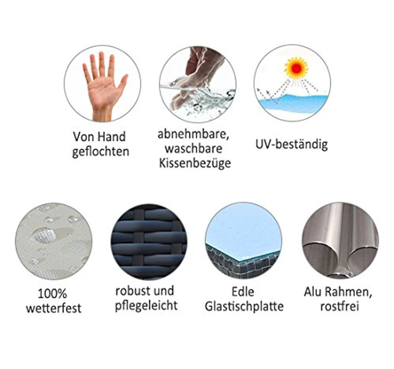 Outsunny Alu Polyrattan Gartenliege Sonnenliege Rattanliege Gartenmöbel braun