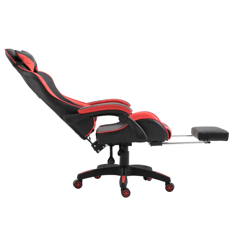 Vinsetto Bürostuhl Drehstuhl Chefsessel Kissen Kunstleder Rot