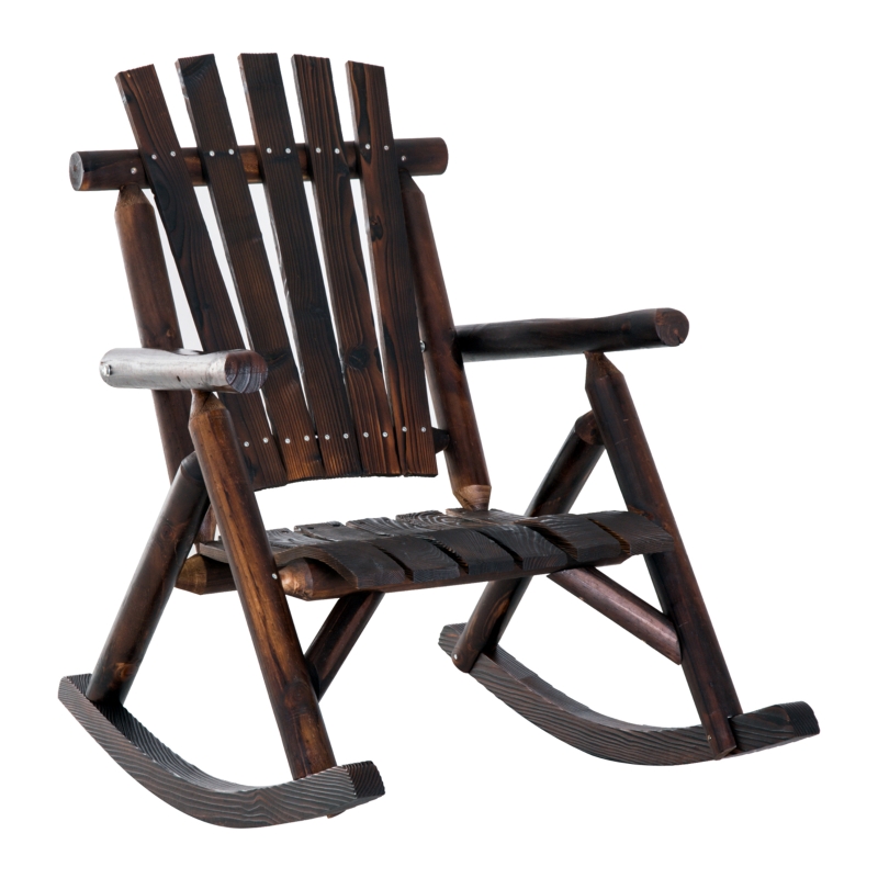 Fauteuil de jardin Adirondack à bascule sapin