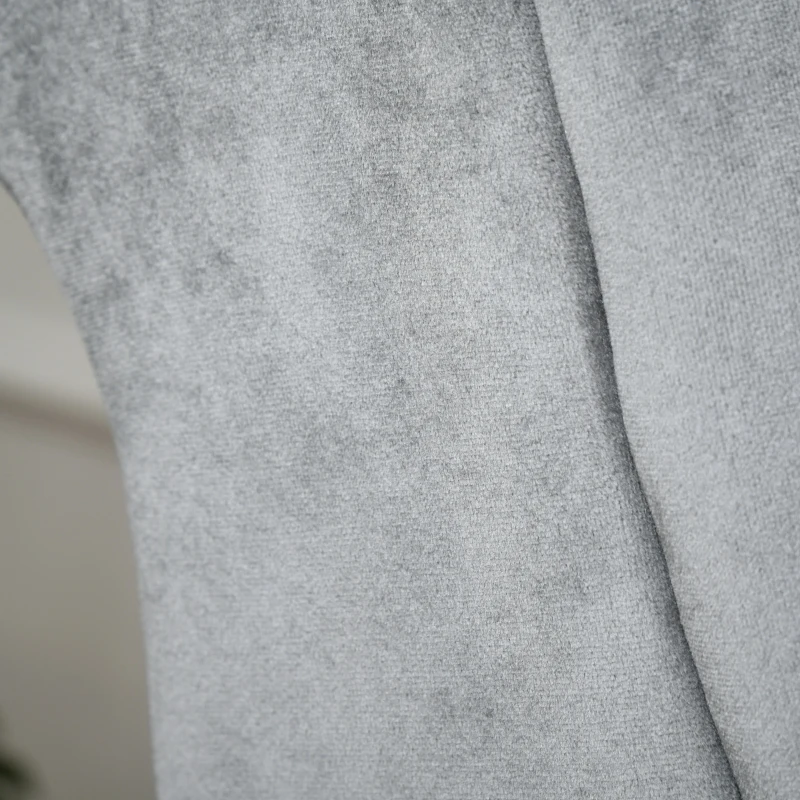 HOMCOM Velvet-Feel Chaise Longue, with Cushion - Grey