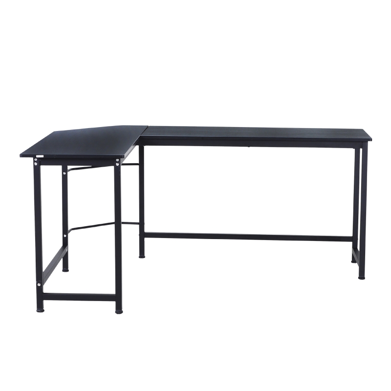 Vinsetto Table d'ordinateur en forme de L 168x120x75cm Cadre en acier