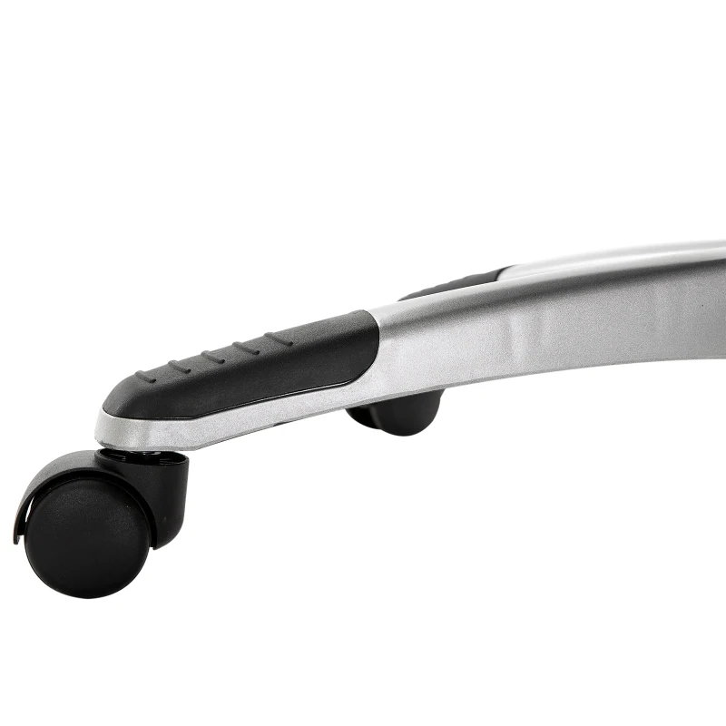 Vinsetto Office Chair, Linen Fabric Desk Chair, Height Adjustable Computer Chair with Padded Armrests, Swivel Wheels and Tilt Function, Blue