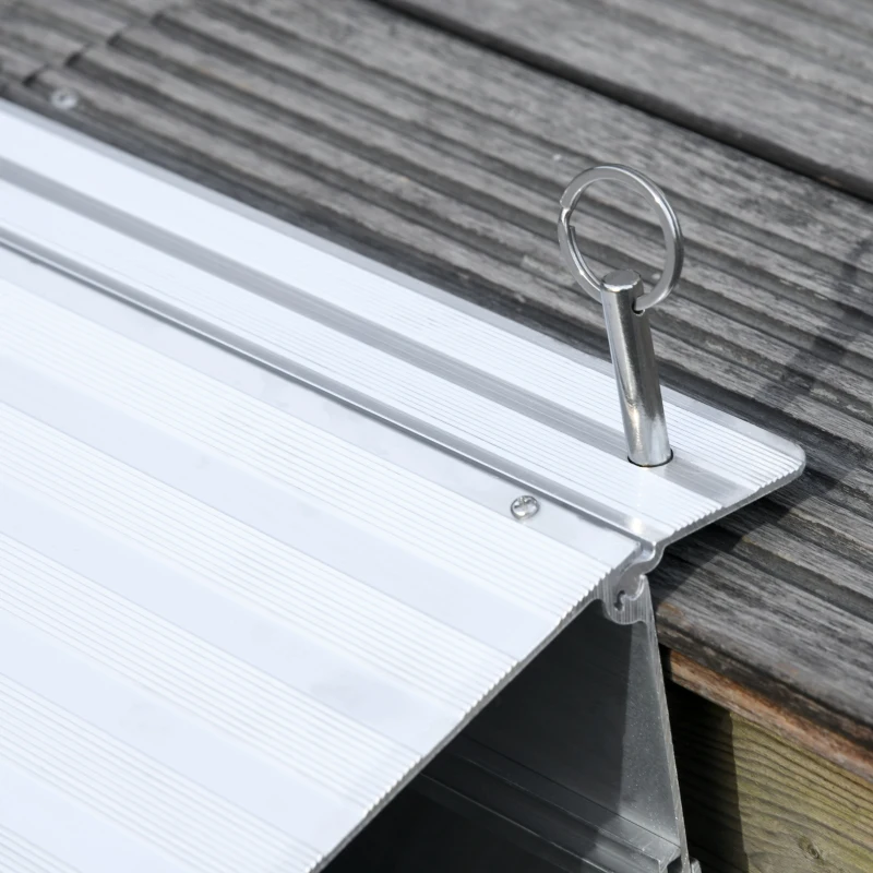 HOMCOM Rampa scaun cu rotile Lungime reglabila aluminiu antiderapant 318kg