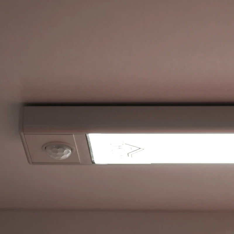 HOMCOM Set 2 Lampade LED Adesive con Sensore di Movimento e Batteria USB Ricaricabile