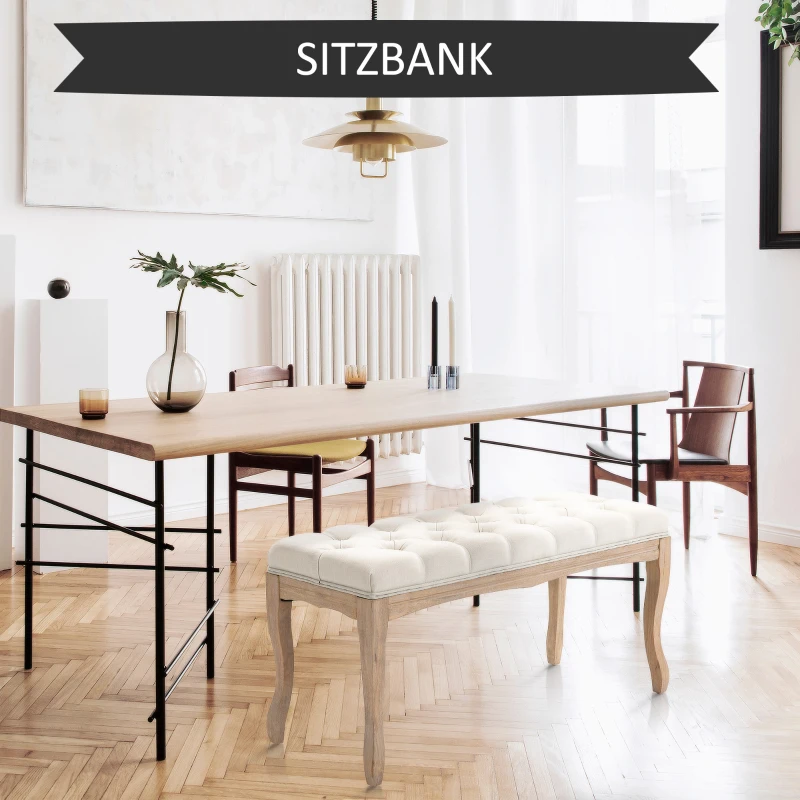 HOMCOM gestoffeerde bank 110 cm x 38 cm x 49 cm