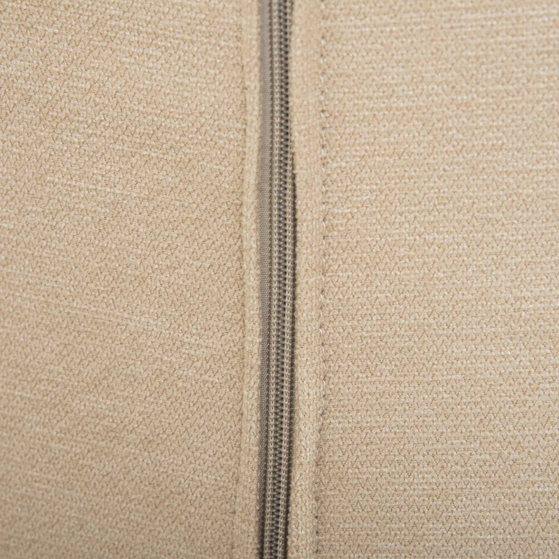 Vinsetto Bürostuhl mittelhoch Schreibtischstuhl Drehstuhl ergonomischer Computerstuhl höhenverstellbar Samt-Touch Metall Beige 64 x 63,5 x 90,8 cm