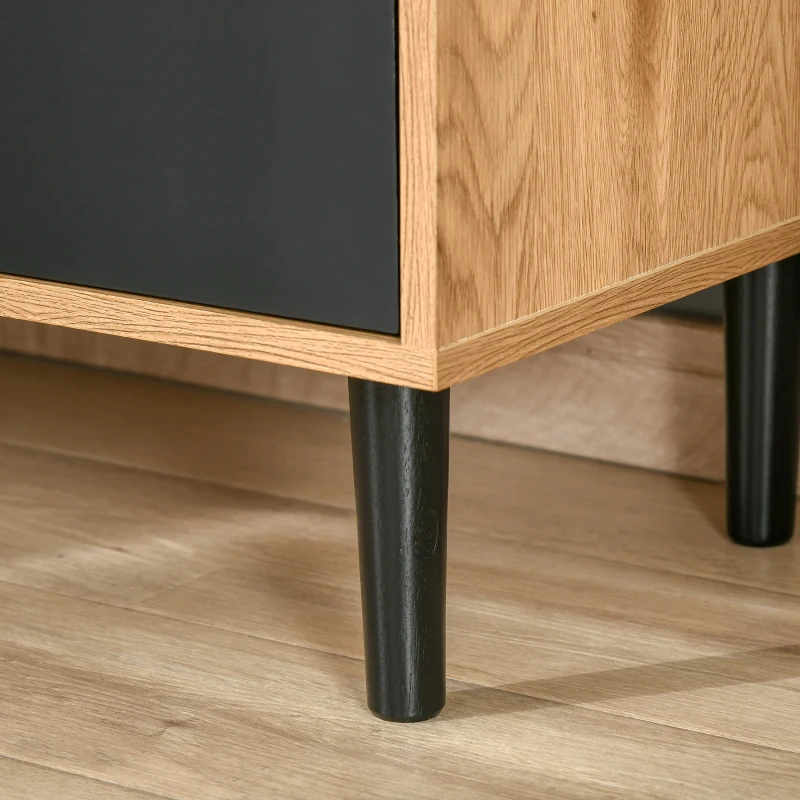 HOMCOM Cassettiera in Stile Industriale - Legno