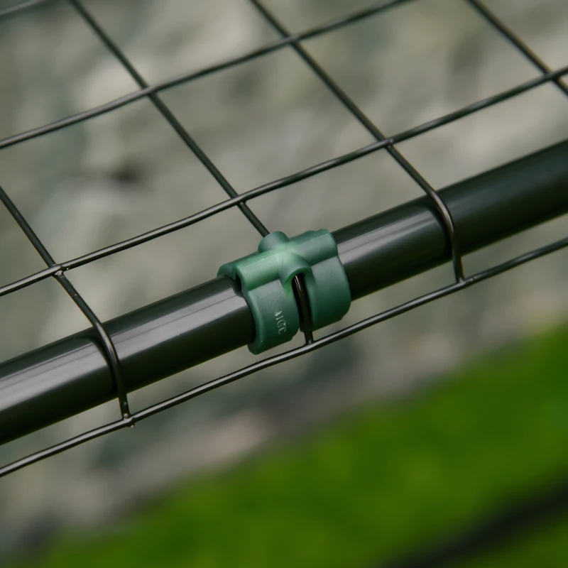 Outsunny 3 Tier Metal Plant Stand, Greenhouse Staging Shelving Flower Pot Shelf, Flower Display Storage Rack for Outdoor Indoor Garden Balcony Garage, 222 x 30 x 114cm