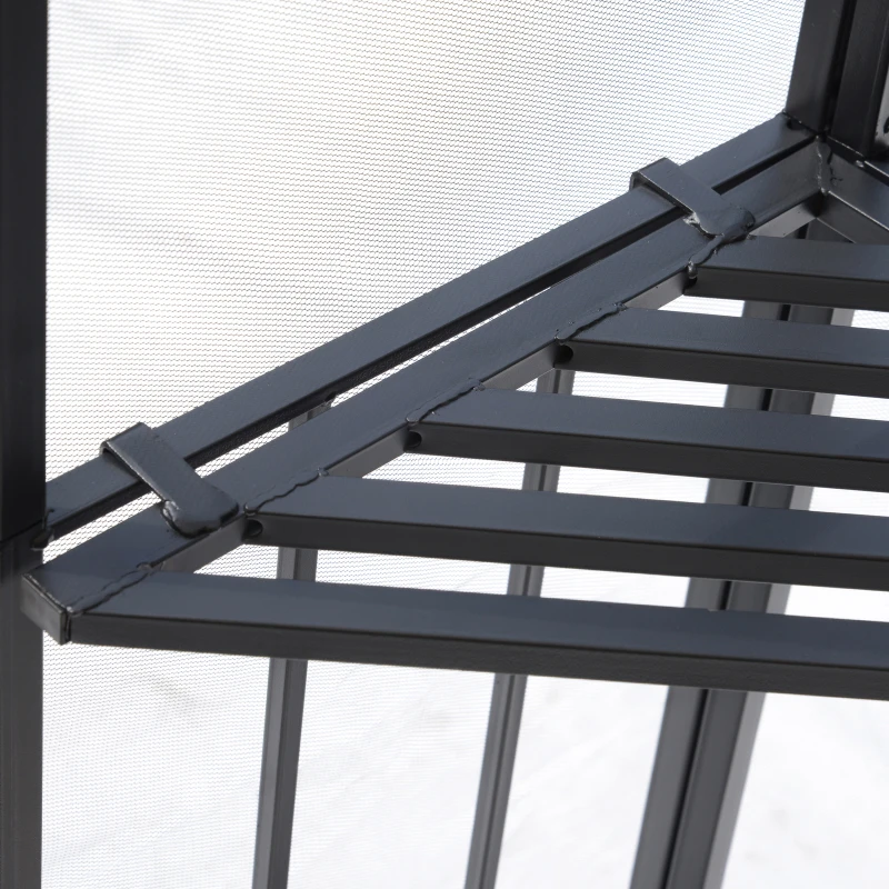 Outsunny 3 x 3 Meter Metal Gazebo Garden Outdoor Marquee Party Tent Canopy Pavillion Patio Shelter with Mesh Sidewalls