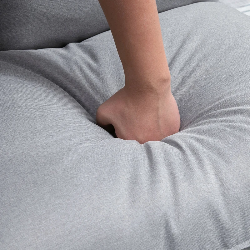 HOMCOM Adjustable Sofa Bed Set Reclining Lounge Chair with Footstool for Living Room, Home Office, Bedroom