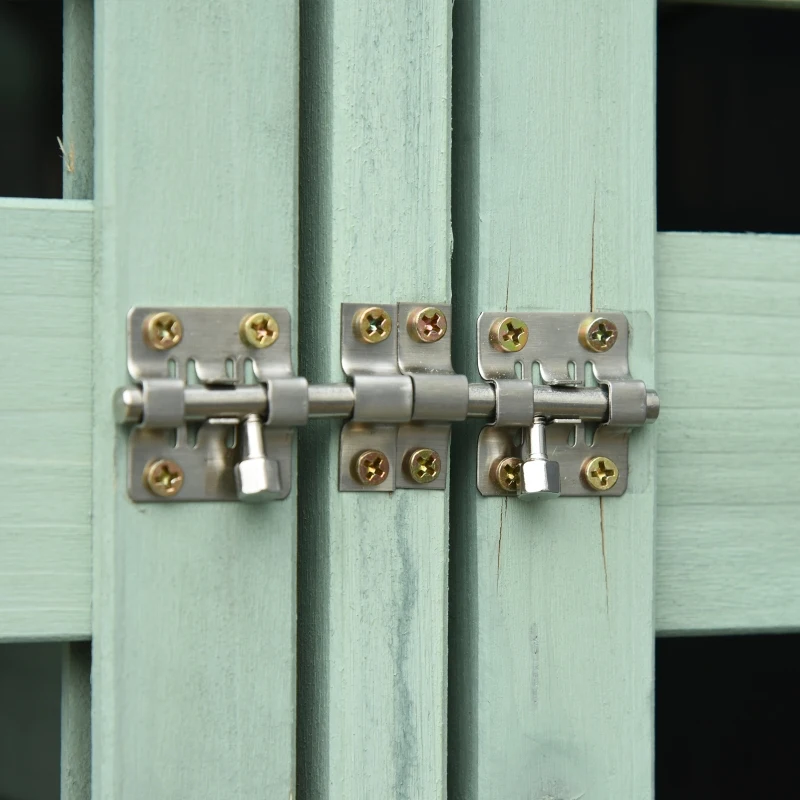 Outsunny Abri poubelles - abri de Jardin - 2 Portes verrouillables - dim. 131L x 85l x 125H cm - Bois Sapin Vert d'eau