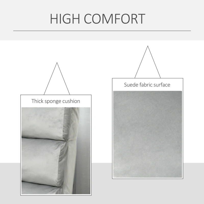 HOMCOM Floor Sofa Bed Folding Adjustable Floor Lounger Sleeper Futon Mattress Seat Chair, Light Grey