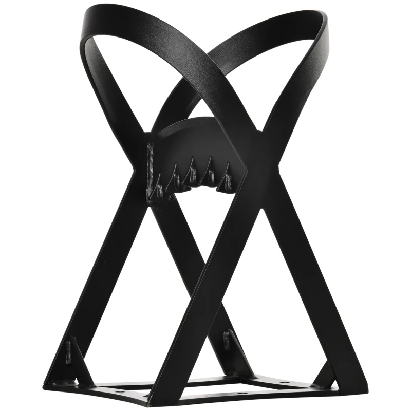 Outsunny ręczna łuparka do drewna ze stali węglowej łuparka do drewna opałowego do domu kolor czarny kemping na zewnątrz narzędzie do szybkiego łupania drewna opałowego łatwe w użyciu w domu 24,4 x 20,8 x 37,4 cm | Aosom