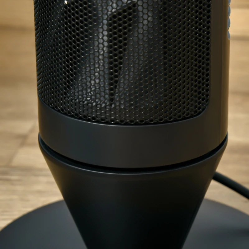 HOMCOM Chauffage soufflant oscillant 2000 W - mini radiateur céramique PTC - 3 modes - télécommande incluse - chauffage d'appoint noir