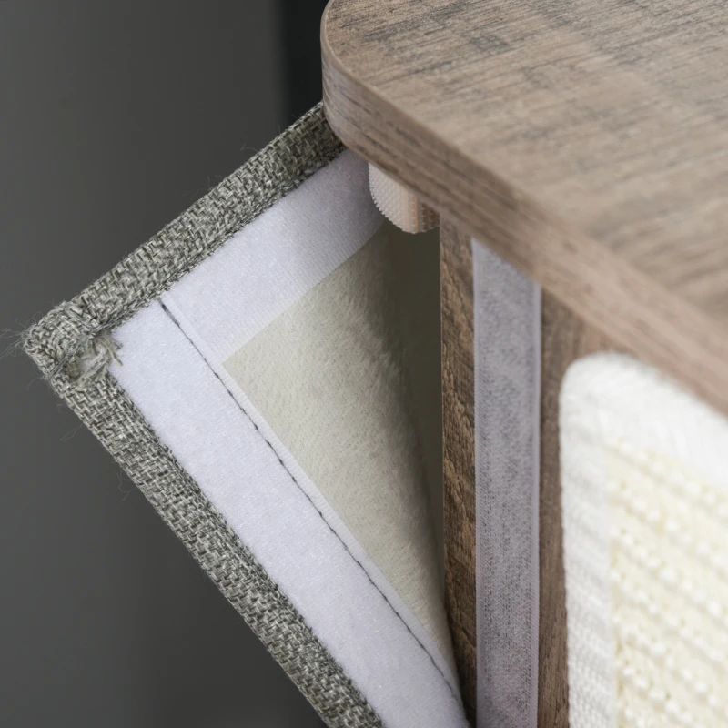 PawHut Arbre à chats design contemporain griffoirs grattoir jute naturelle grande niche plateformes coussins inclus MDF hêtre lin gris