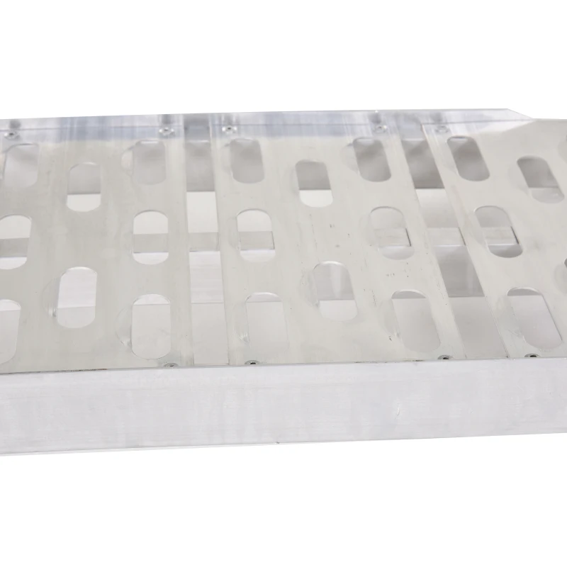 HOMCOM Rampe de chargement pliable pour tous les motos, quad aluminium argent