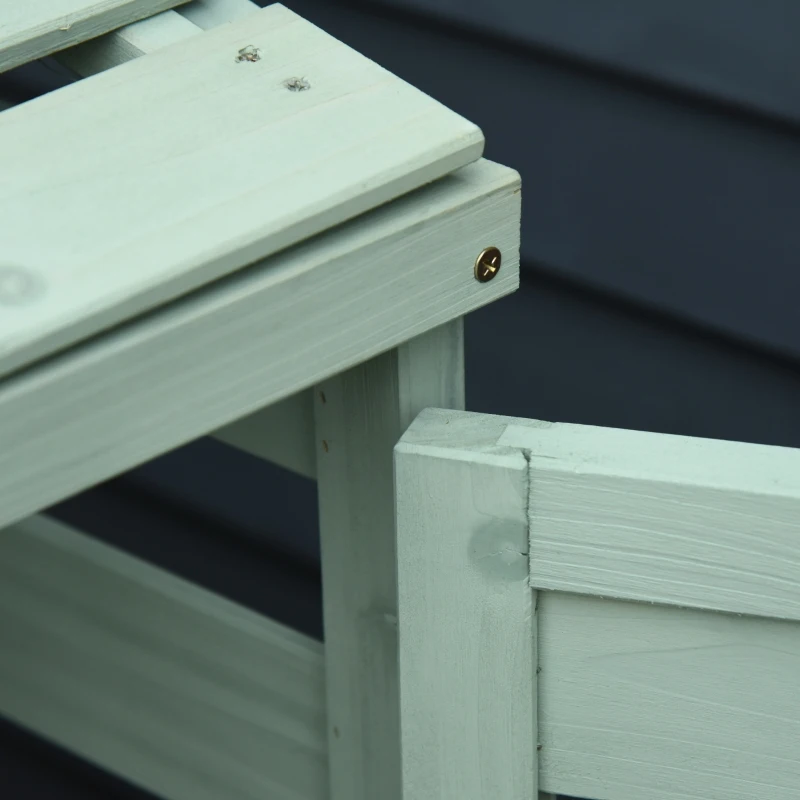 Outsunny Abri poubelles - abri de Jardin - 2 Portes verrouillables - dim. 131L x 85l x 125H cm - Bois Sapin Vert d'eau