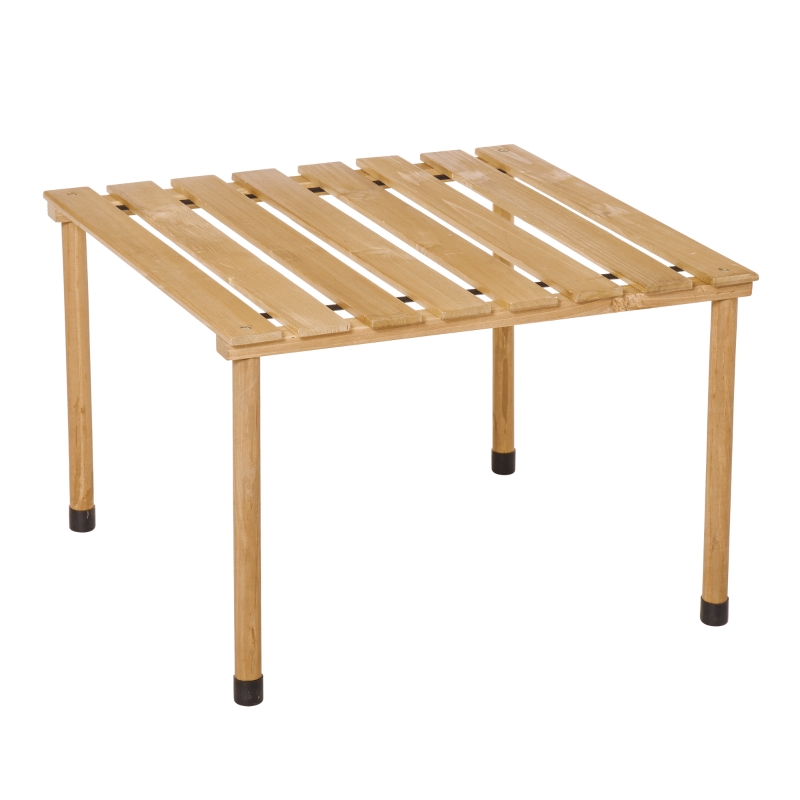 Table basse pliable jardin camping + sac transport bois sapin pré-huilé