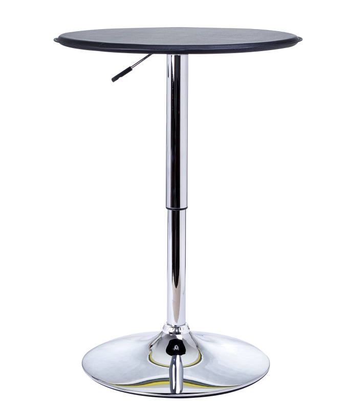 Homcom Table de Bar Ronde Style Contemporain Noir 63 x 63 x 93 cm