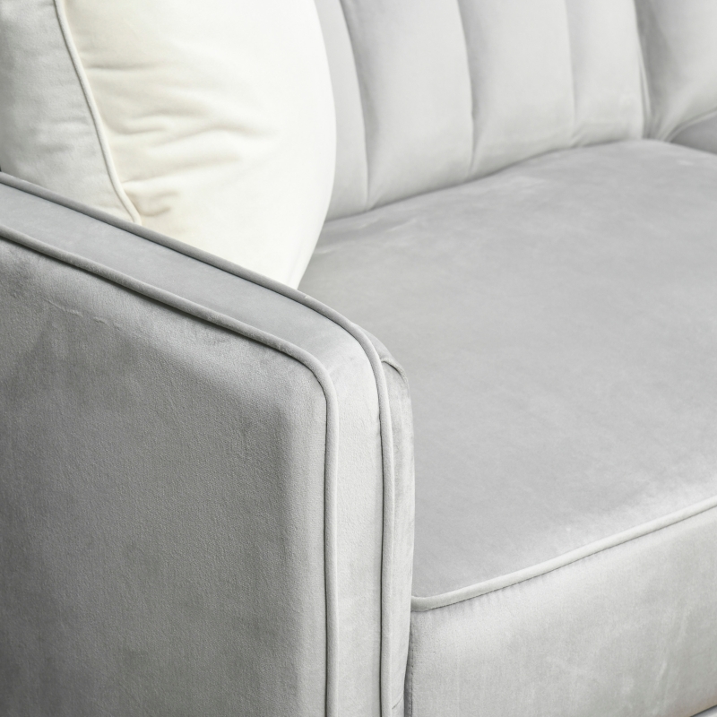 Homcom Convertible Sofa Futon Velvet Touch Tufted Couch Compact Loveseat Sleeper Bed With Adjustable Split Back Light Grey Aosom Uk Homcom Convertible Sofa Futon Velvet, Collier Sofa Dimensions