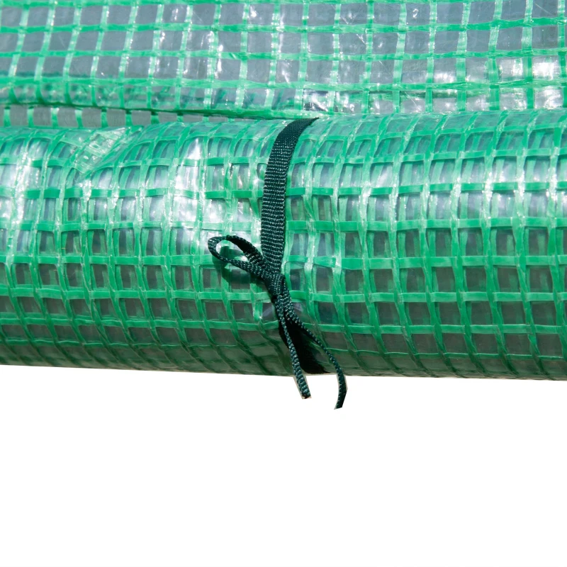 Outsunny Serre de Jardin Serre à tomates dim. 1L x 0,5l x 1,5H m Porte zippée déroulante Acier PE Haute densité 140 g/m² Anti-UV Vert