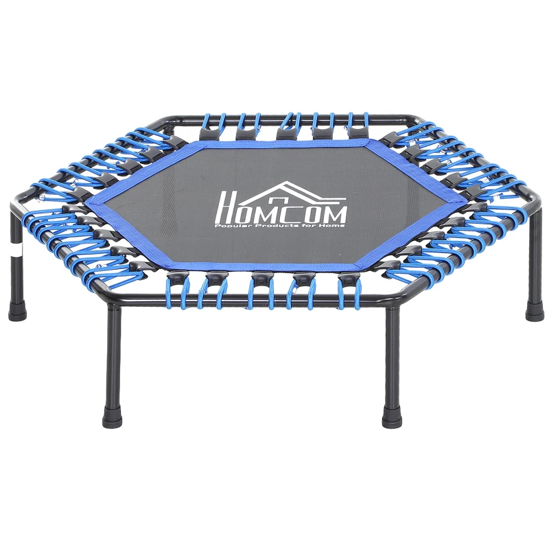HOMCOM Trampolino Fitness, in Acciaio e PP, Ø105 x 26A cm, Blu