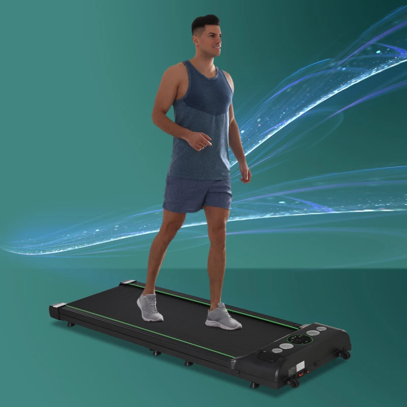 HOMCOM Tapis Roulant Elettrico Senza Manubrio, Display LED e Telecomando Velocità 1-6km/h