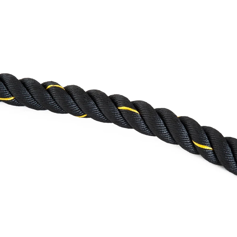 HOMCOM Corda da Allenamento Battle Rope, Ø38mmx12m, Nero e Giallo