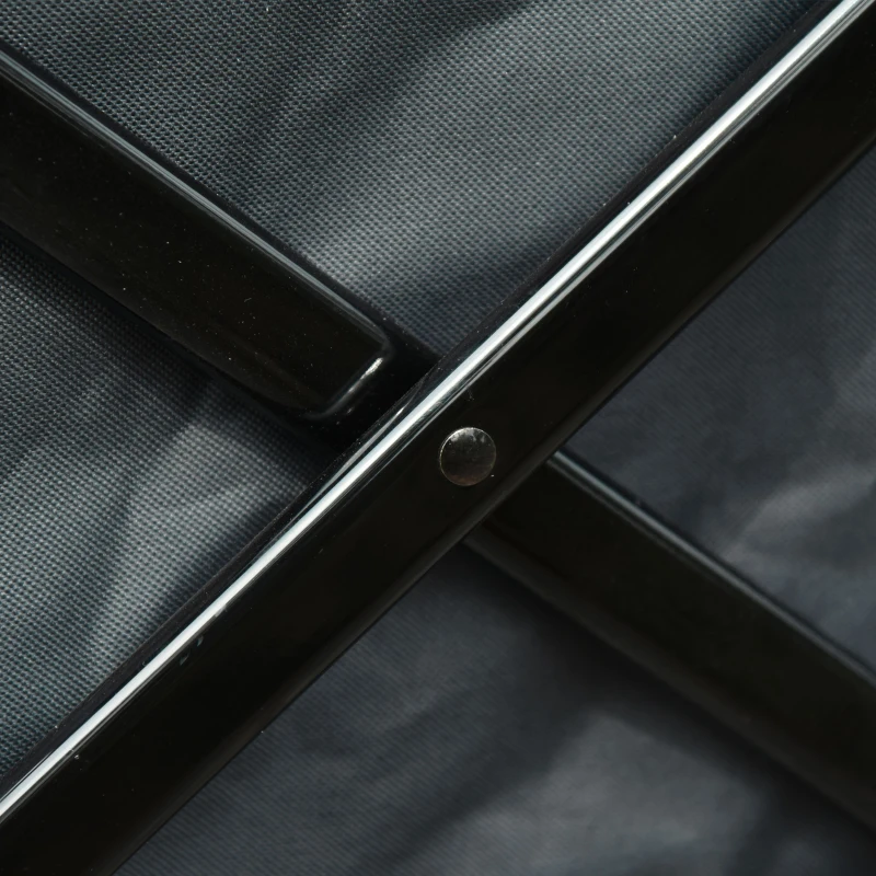 Outsunny Carrello da Giardino Carico max 70kg con Maniglia Telescopica, in Metallo e Tessuto Oxford, 108x55 cm, Grigio