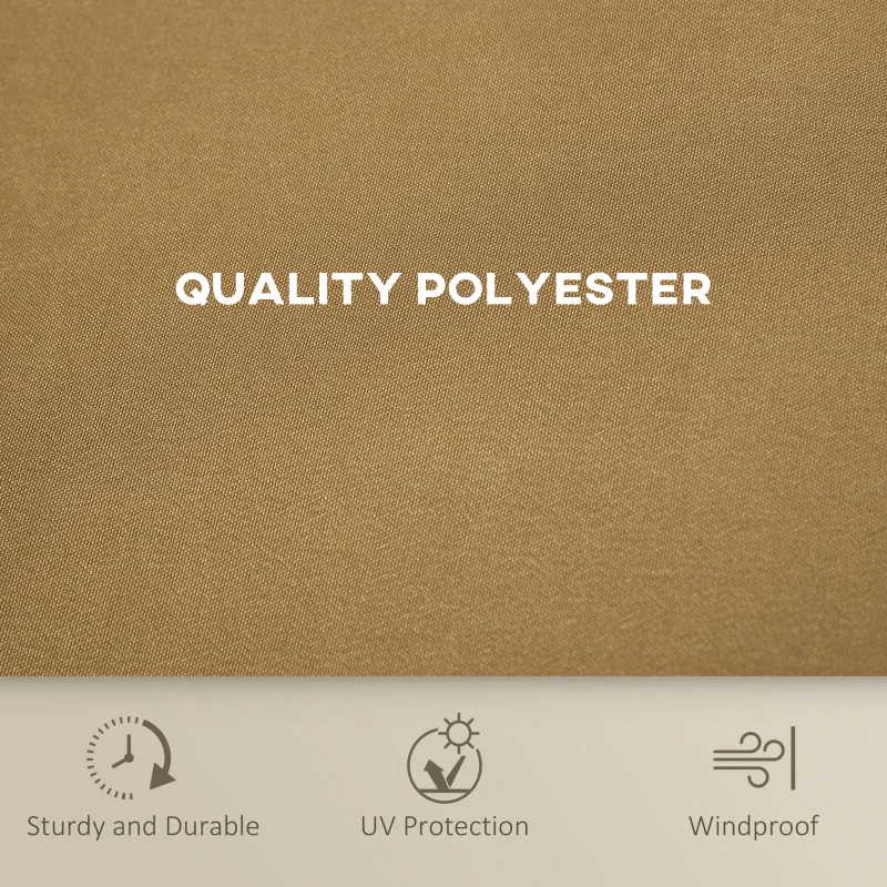 Outsunny Replacement Gazebo Curtains 4-Panel Sidewalls with Zipper for 3 x 3 (M) Yard Gazebos Canopy Tent, Brown