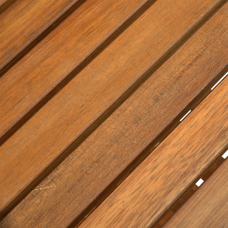 HOMCOM Acacia Wood Shoe Bench,  3-Tier Shoe Storage Rack, Hallway Organizer Shelf, for Entryway, Living Room, Bedroom, 70 x 28 x 45 cm, Teak