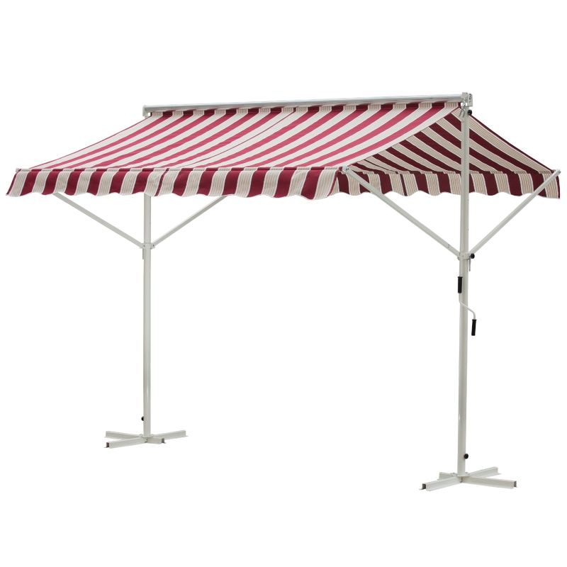 Outsunny Store Double Pente Rouge 2,95 x 2,95 x 2,6 m